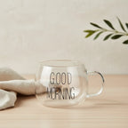 Xícara de Vidro Good Morning - Bloomelier Decor